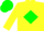 Silk - Yellow, green diamond, green cap