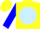 Silk - Yellow, light blue ball, blue sleeves, yellow armbands, yellow cap