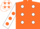 Silk - Orange body, white spots, white arms, orange spots, white cap, orange stars