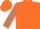 Silk - Orange, gray stripe on slvs