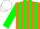 Silk - Orange body, green striped, green arms, white cap, green striped