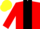 Silk - red, black stripe, yellow cap