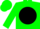 Silk - Fluorescent green, black ball, green 'frs', fluorescent green cap