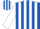Silk - Royal blue, white lightning bolt, white stripes on sleeves