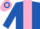 Silk - Royal blue, pink panel, pink armlet, hooped cap