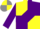 Silk - Yellow, grey and purple frame 's', purple diamond quarters and sleeves