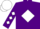 Silk - Aqua, purple 'p' in white diamond frame, white diamonds on sleeves, aqua cap