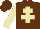 Silk - Brown body, beige cross of lorraine, beige arms, brown cap
