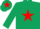 Silk - Dark green body, red star, dark green arms, dark green cap, red star