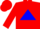 Silk - Red, blue triangle, red cap