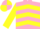 Silk - pink, yellow chevrons, yellow arms, pink diablo, pink and yellow quartered cap