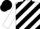 Silk - white, black diagonal stripes, white sleeves, black cap