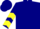Silk - Navy blue, yellow anchor, yellow chevrons on slvs