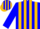 Silk - Blue, gold braces, gold stripes on blue sleeves