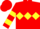 Silk - Red, yellow diamond belt, yellow bars on sleeves, red cap