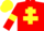 Silk - Red body, yellow cross of lorraine, red arms, yellow armlets, yellow cap