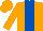 Silk - Orange, Royal Blue stripe