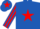 Silk - Royal blue, red star, striped sleeves, royal blue cap red star
