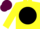 Silk - Yellow body, black disc, yellow arms, garnet cap