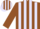 Silk - Brown and lavender stripes, brown sleeves