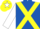 Silk - Royal blue, yellow cross sashes, white sleeves, royal blue armlet, yellow cap, white star