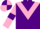 Silk - Purple, pink chevron, pink sleeves, purple armlets, purple and pink quartered cap