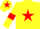 Silk - Yellow body, red star, yellow arms, red armlets, yellow cap, red star