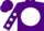 Silk - Purple, purple 'tls' on white ball, white dots on sleeves, purple cap