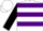 Silk - White, purple hoops, black sleeves