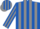 Silk - Royal blue, grey stripes