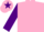 Silk - Light pink, purple crossed sashes and sleeves, light pink cap, purple star