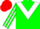 Silk - Green, white chevron, green, white striped sleeves, red cap