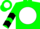 Silk - Green, green 'g' on white ball, black chevrons on slvs