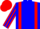 Silk - Blue body, red braces, red arms, blue striped, red cap, blue striped