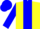 Silk - Yellow body, blue stripe, blue arms, blue cap