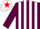 Silk - Maroon & white stripes, white cap, red star