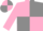 Silk - Pink and grey quarters, pink sleeves