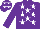 Silk - Purple, white stars, purple sleeves, white stars on cap