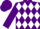 Silk - Purple and white diamonds, purple sleeves, white diamond seam, purple cap