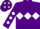Silk - Purple, white diamond hoop, diamonds on sleeves, purple cap, white stars