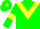 Silk - Green body, yellow chevron, green arms, yellow armlets, green cap, yellow diamond