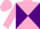 Silk - Pink and purple diagonal quarters, pink sleeves