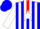 Silk - Blue, white stripes, white star on red yoke, white sleeves