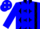 Silk - Blue & black panels, white' hg', 3 white 'aces' white emblem,' blue diamonds