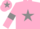 Silk - Pink, grey star, armlets and star on cap
