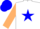 Silk - White body, blue star, beige arms, blue cap