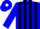 Silk - Blue & black panels, 3 white 'aces' hg front, white emblem, blue diamond sleeves