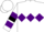Silk - White, purple triple diamond, hoops on sleeves, black armlets