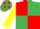 Silk - Red and emerald green (quartered), yellow sleeves, emerald green cap, red stars