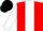 Silk - Red, white stripe,  sleeves, black cap
